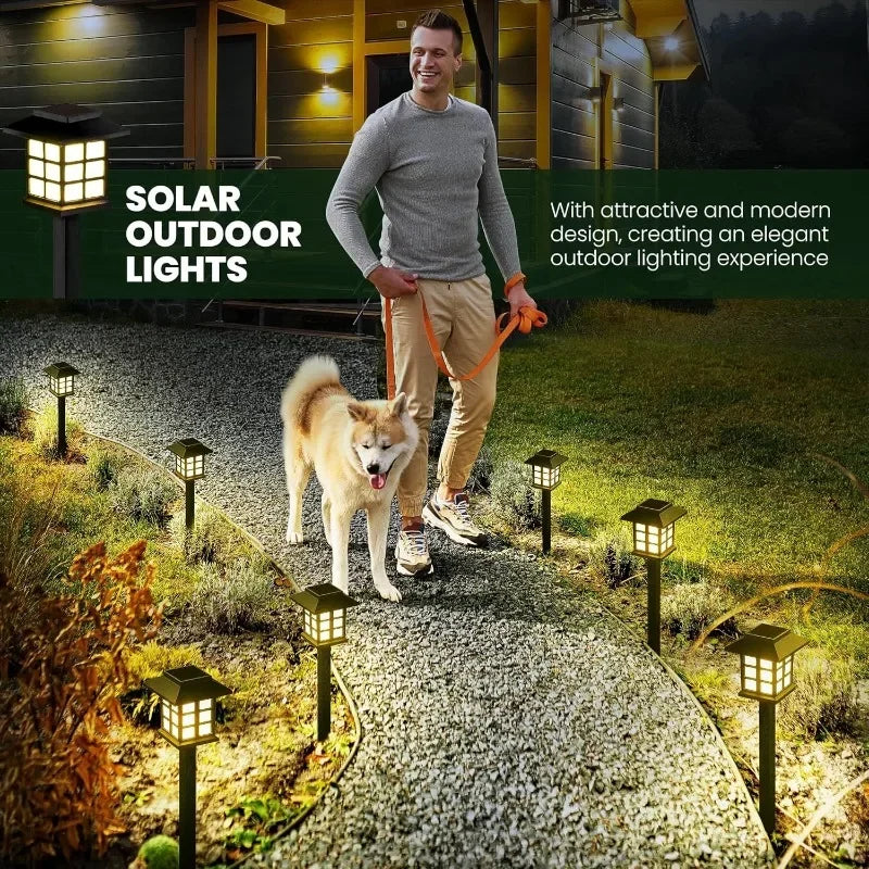 2 Pack Solar Pathway Light Outdoor Solar Lamp Waterproof Landscape