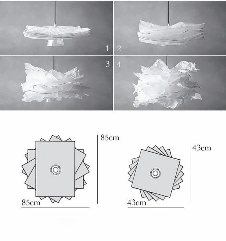 White Paper Cloud Pendant Light