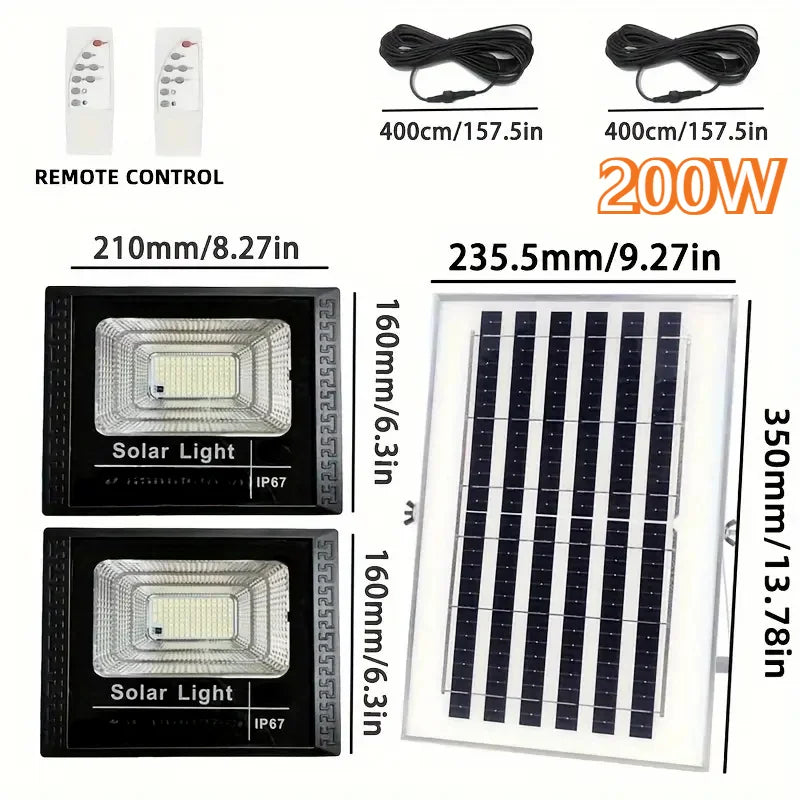 400W Solar Two-Head Flood Light