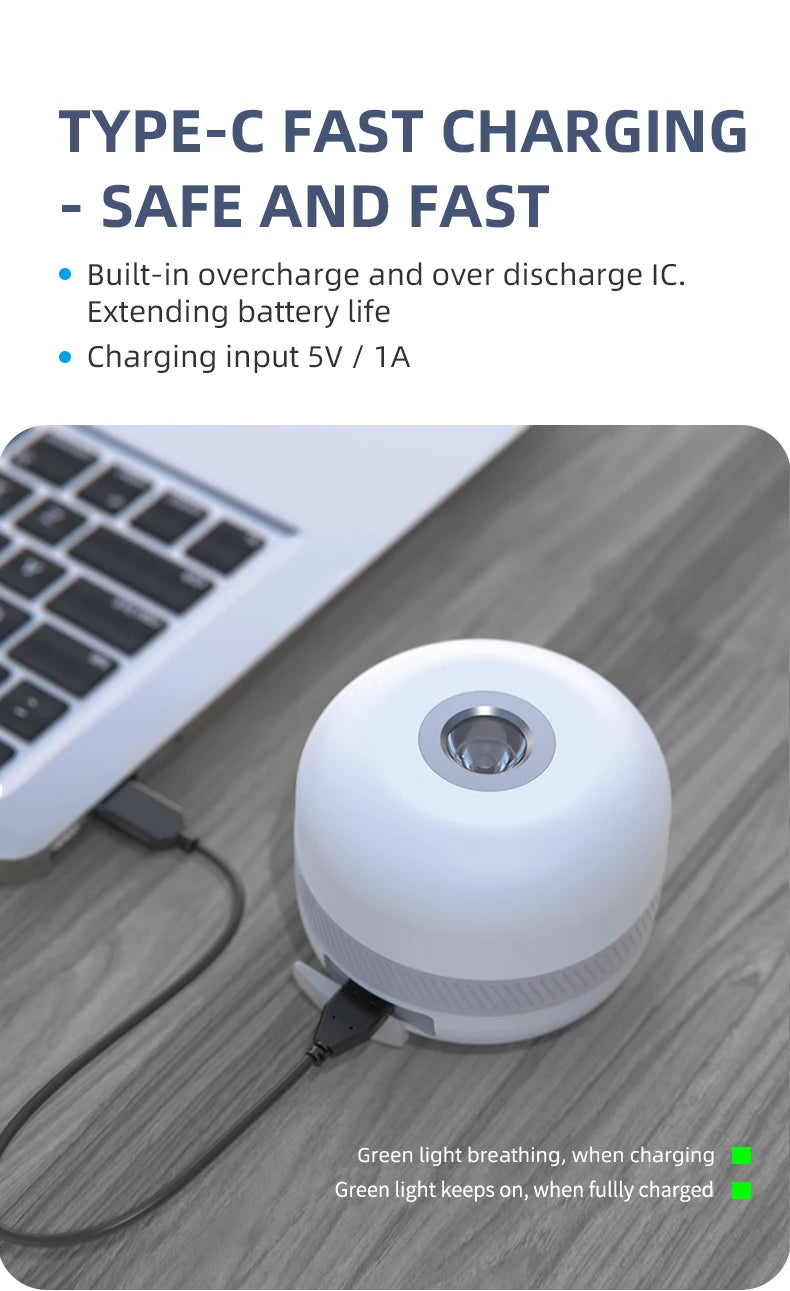 NATFIRE LV10 Camping Light USB C Rechargeable 230 Hours With 5 Colors