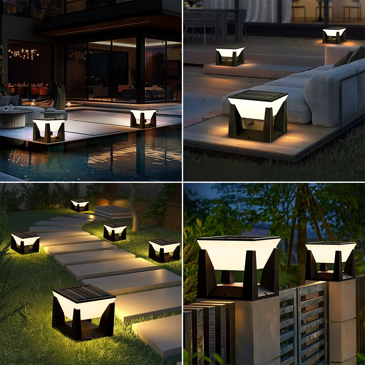 Solar Garden Column Lawn Light