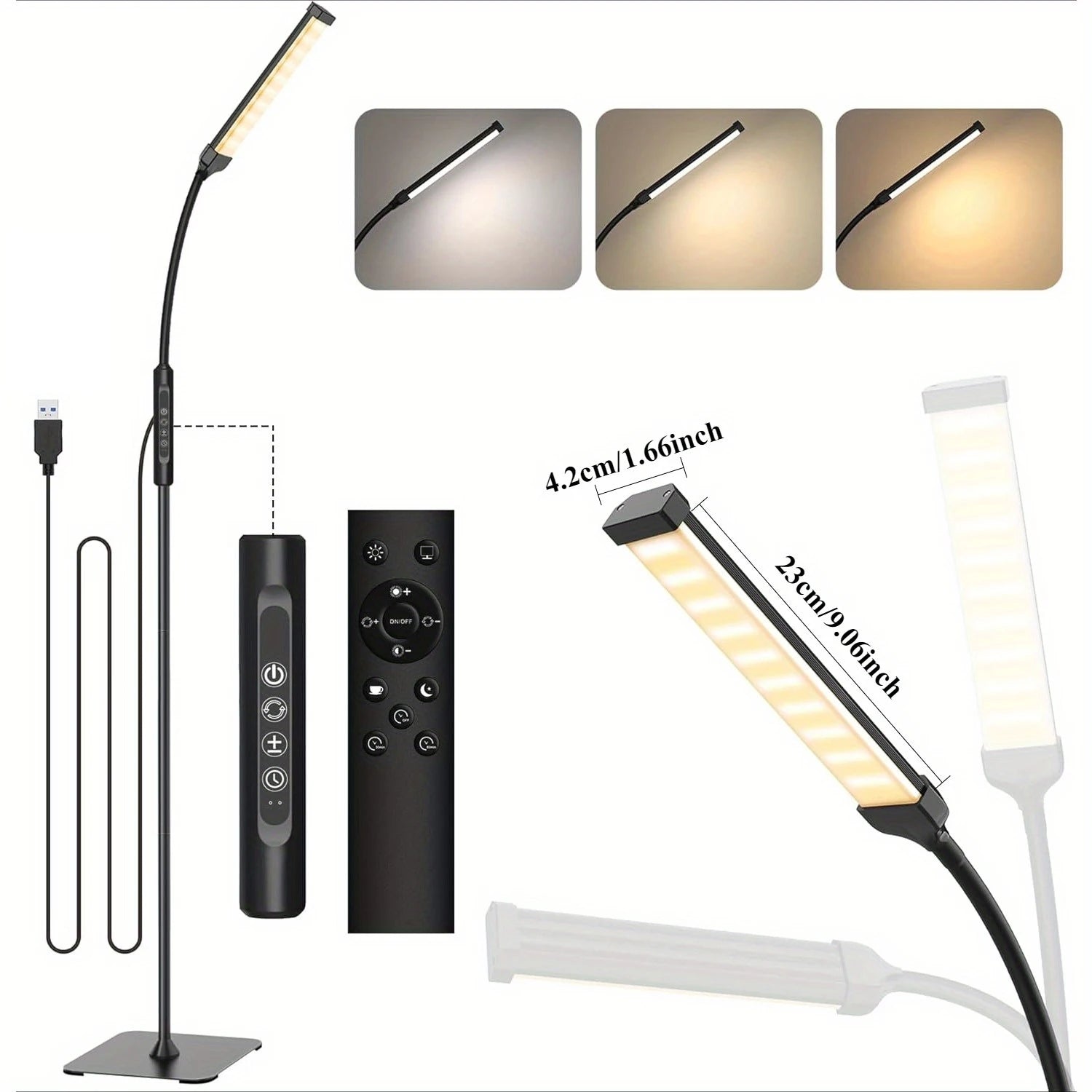 Touch Control Swivel Floor Lamp