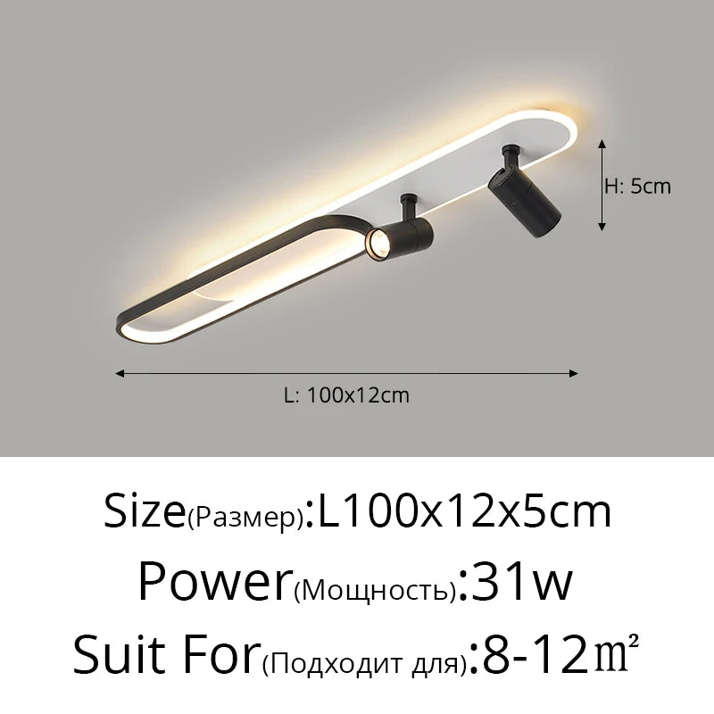 Ceiling Light with Adjustable Spotlights
