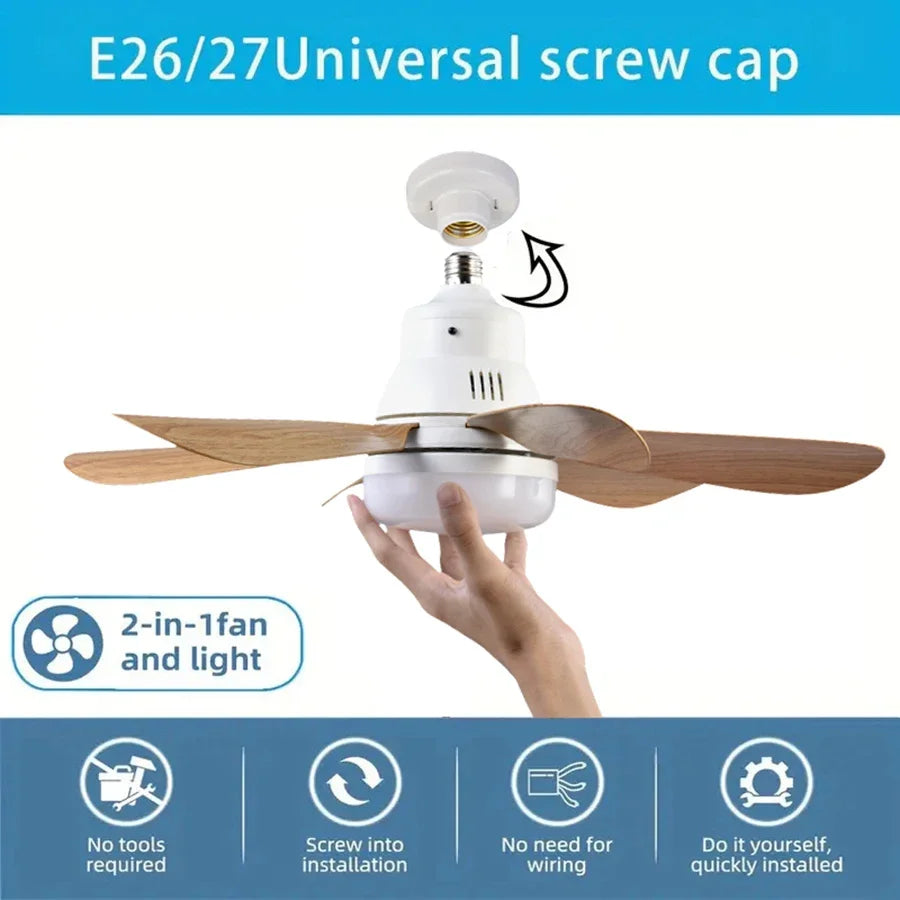 Wood Blade LED Fan Light
