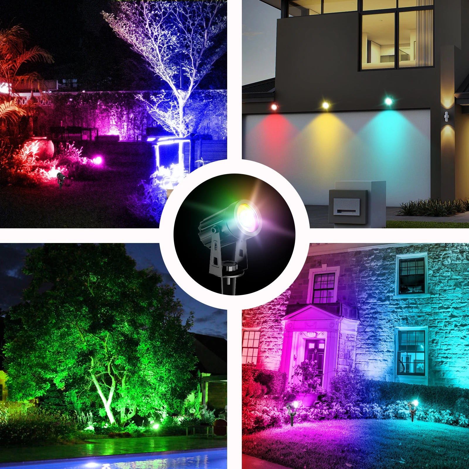 RGB Solar Garden Spotlight