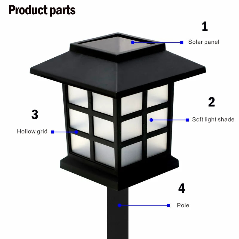 8 Pack Solar Pathway Garden Lights Outdoor Waterproof Landscape