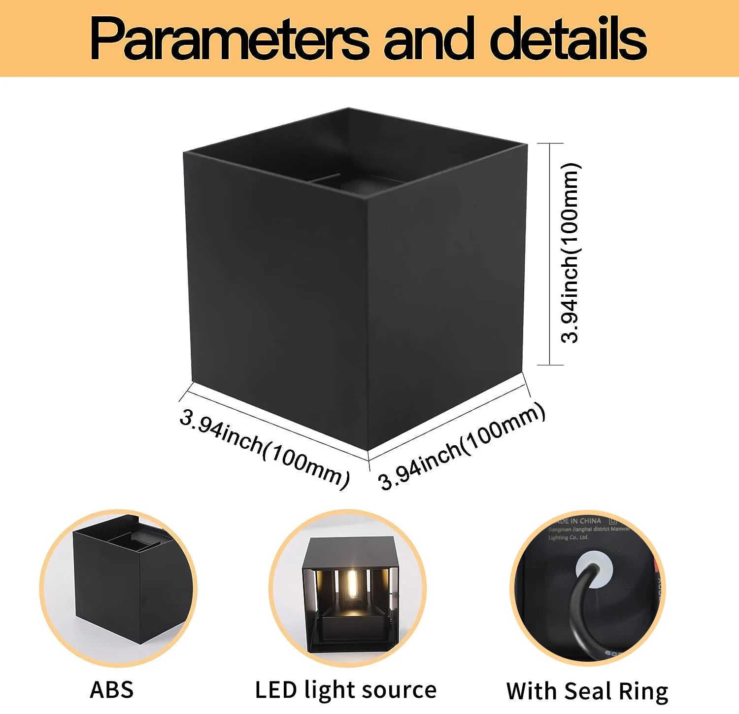 Square Up And Down LED Wall Light
