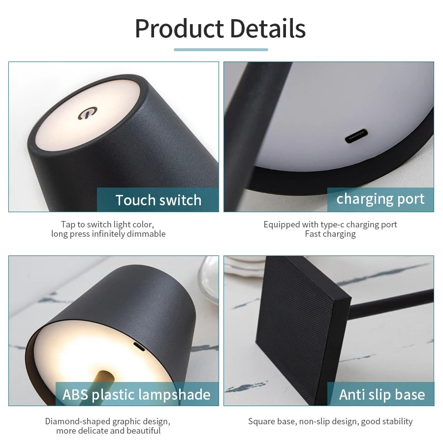 Cordless Dimmable LED Table Lamp