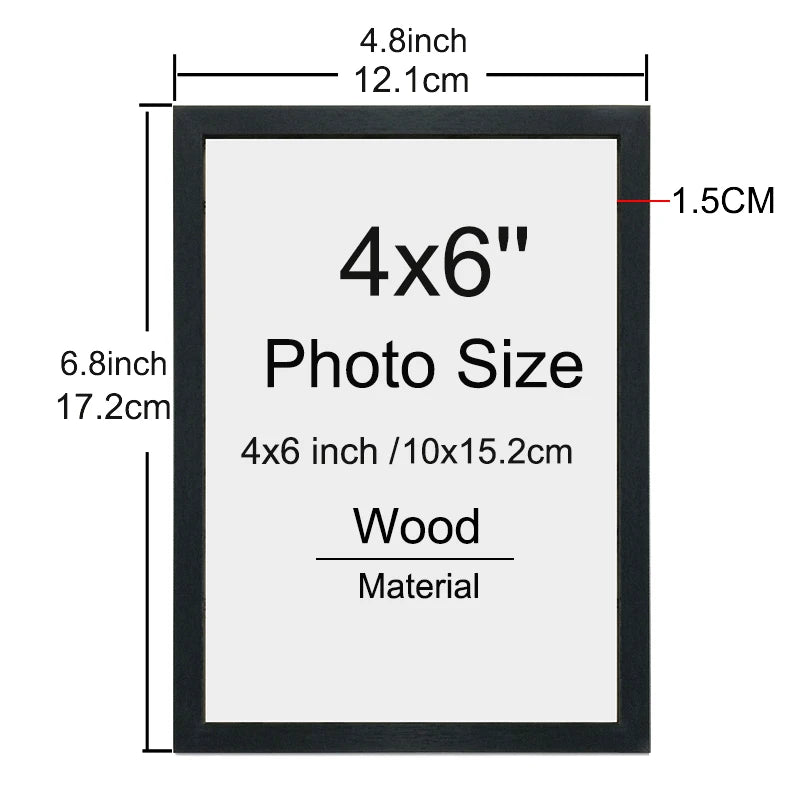 4x6 Wooden Picture Frames Set