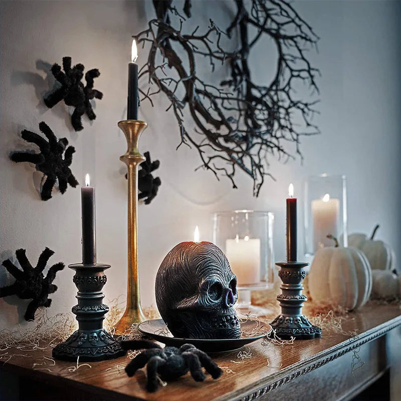 Black Branch LED Halloween Wreath