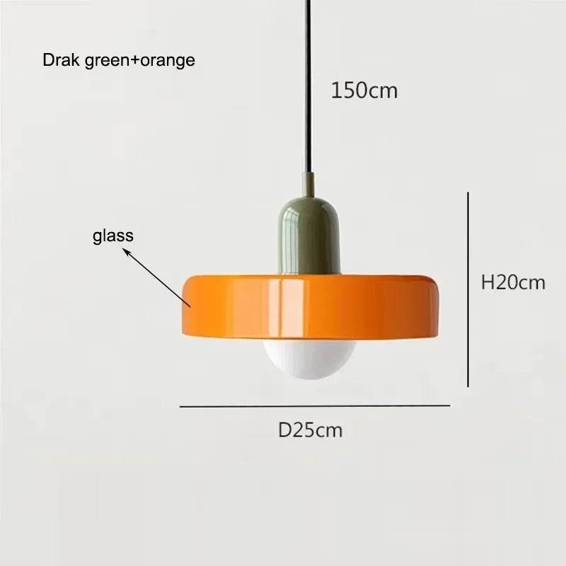 Nordic Retro Glass Pendant Light