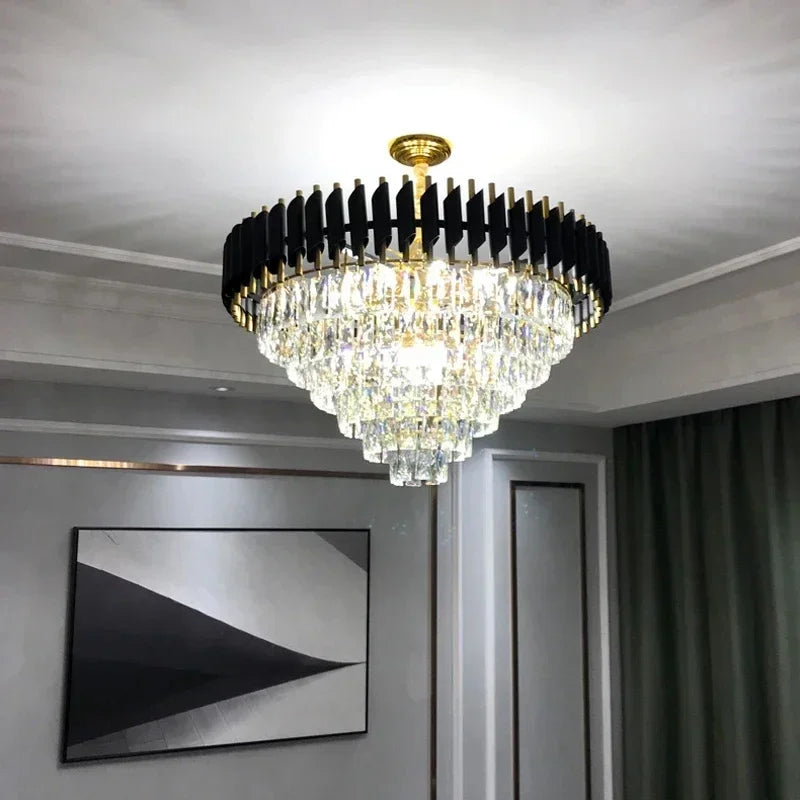 Luxury Crystal Ceiling Chandelier Lighting Modern Living Room Lights