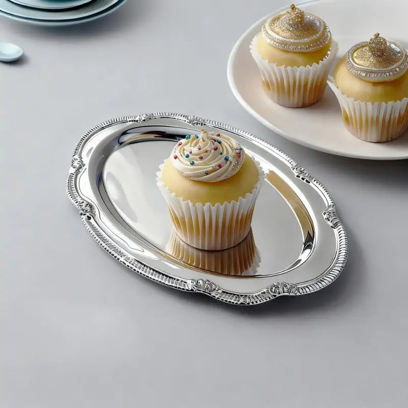 Embossed Oval Serving Tray