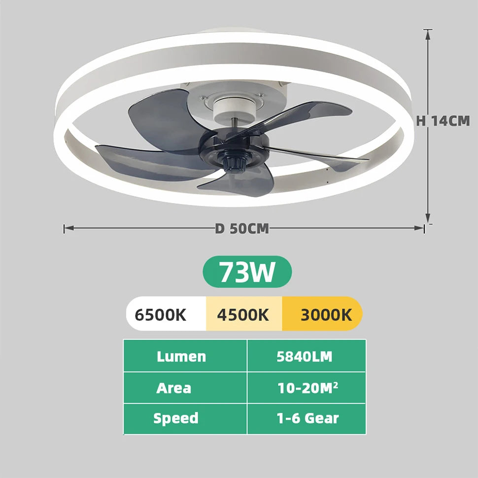 Silent Dimmable LED Ceiling Fan