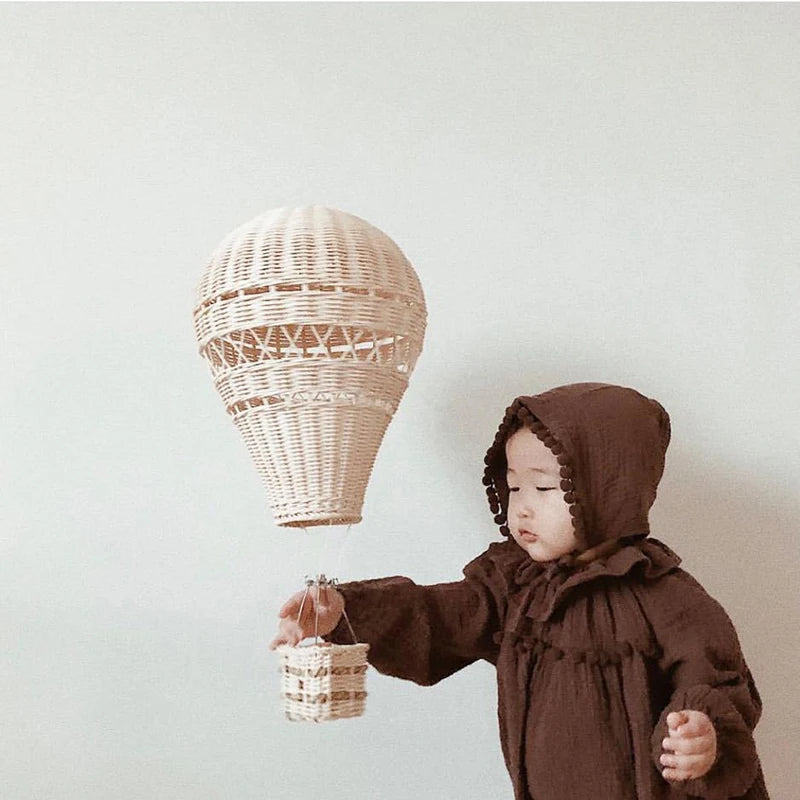 Rattan Hot Air Balloon Decor Hand-woven Wall Hanging Decor