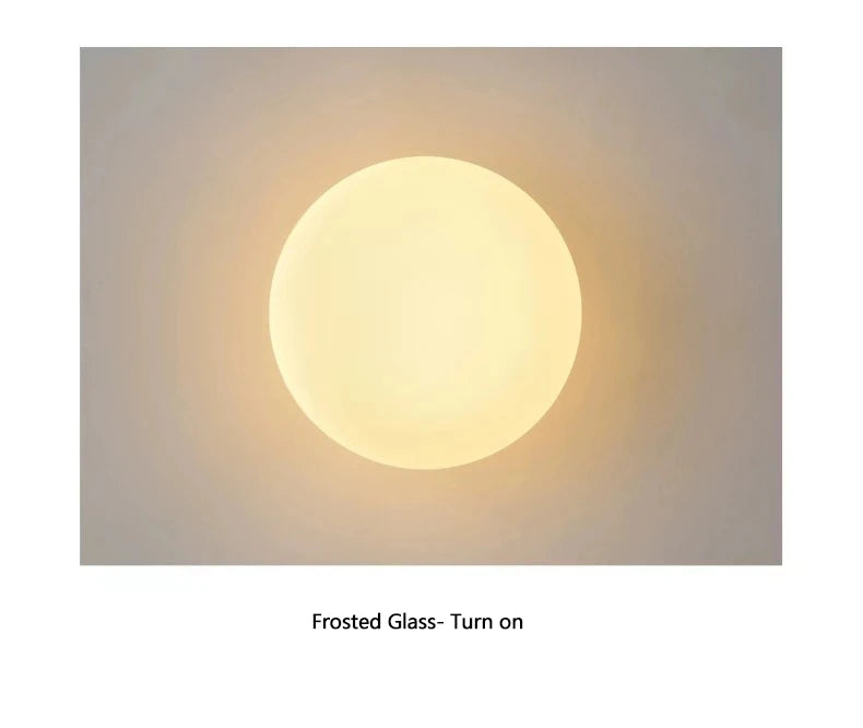 French Bauhaus Glass Ball Wall Lamp
