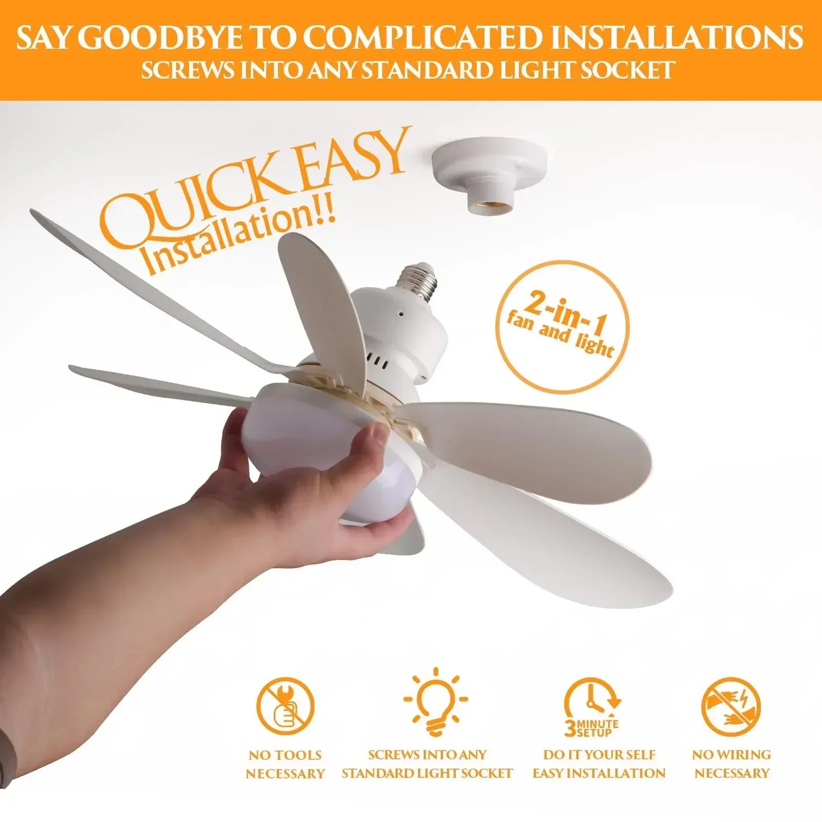 Compact LED Ceiling Fan Light