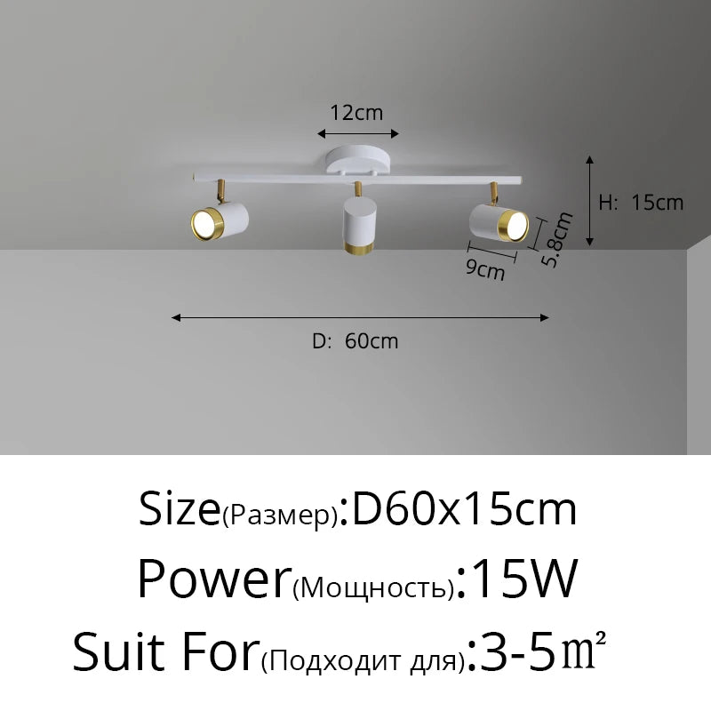 Long Linear LED Spotlight Chandelier