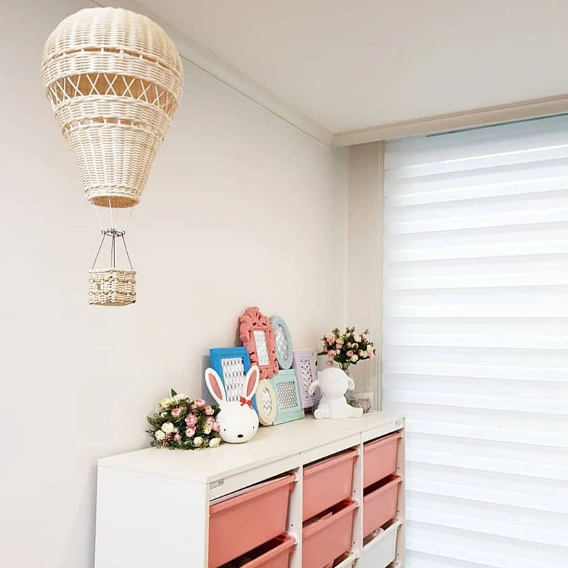 Rattan Hot Air Balloon Decor Hand-woven Wall Hanging Decor
