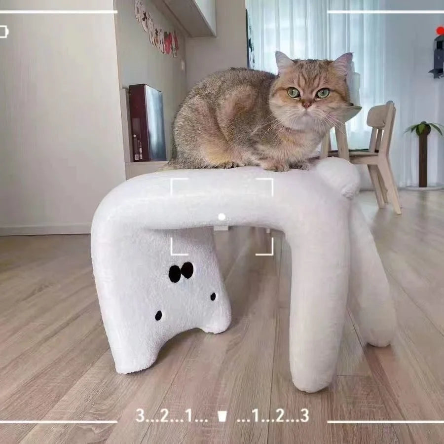 Plush Armless Dressing Chair