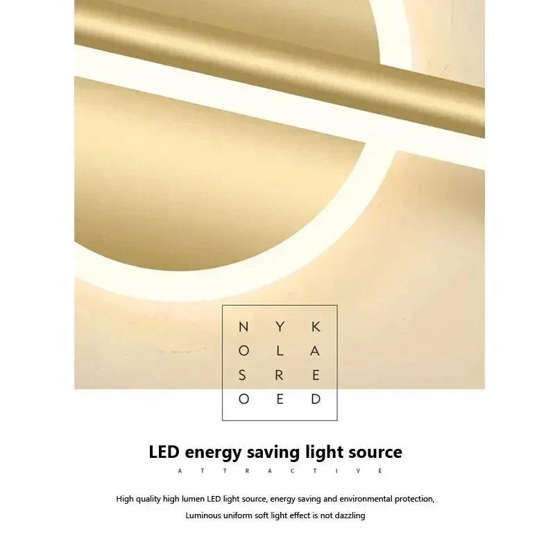 Black Gold Mirror Strip Light