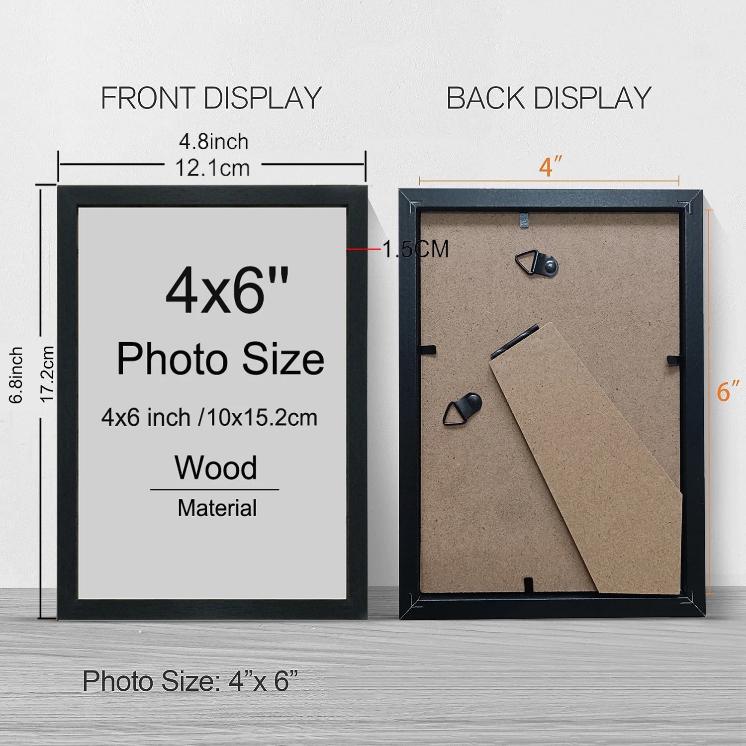 4x6 Wooden Picture Frames Set
