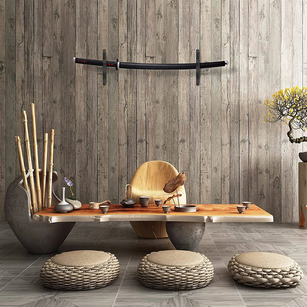 Wall Mounted Wooden Sword Display Stand