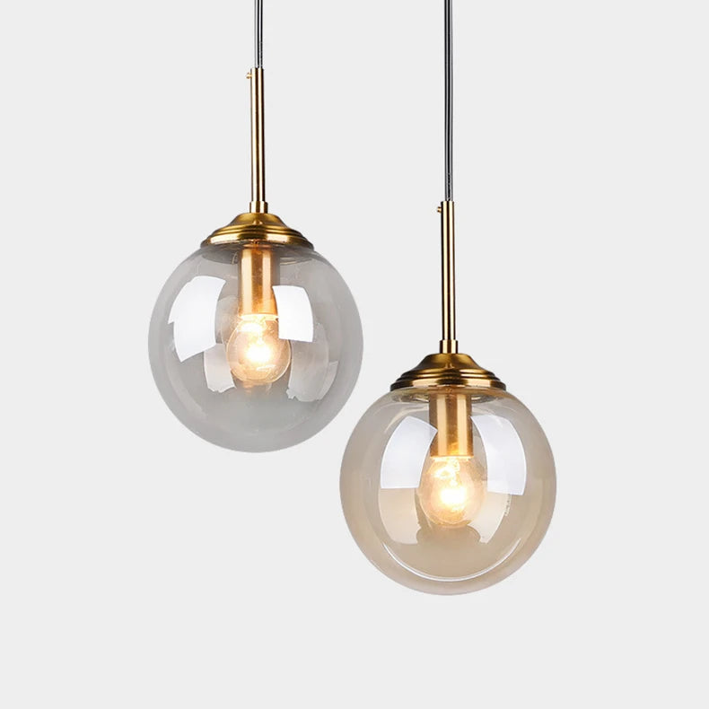 Modern Luxury Metal Chandelier Nordic Creative LED Glass Pendant Lamp