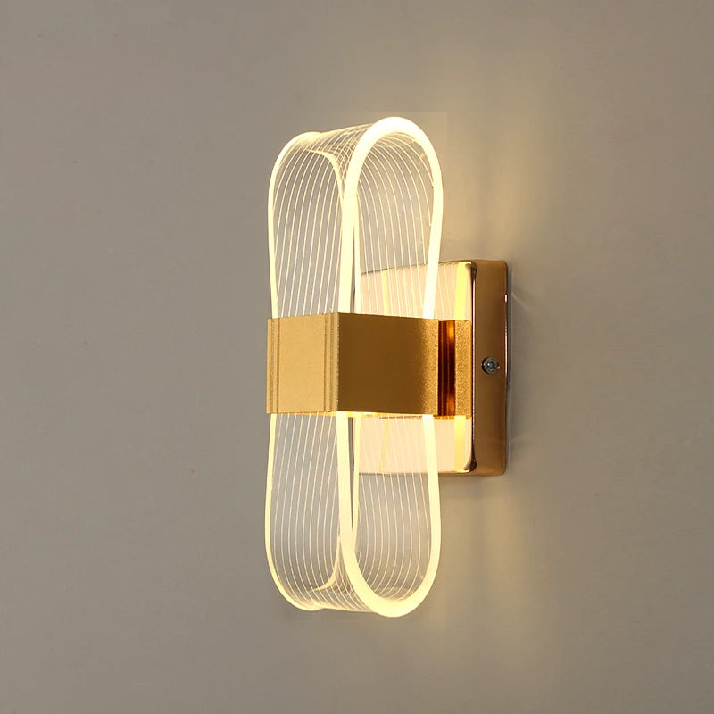 Acrylic Aluminum Bedside Wall Lamp