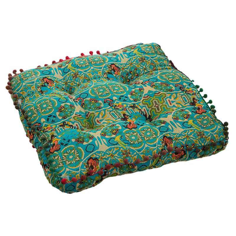 Boho Velvet Tufted Floor Cushion