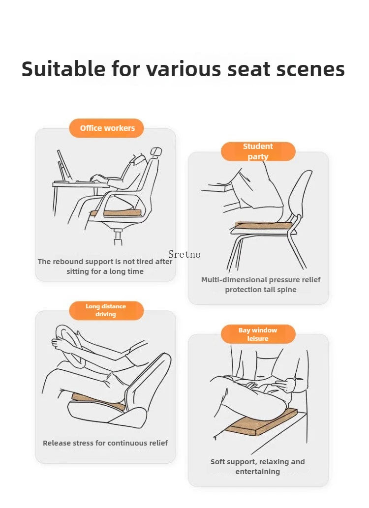 Natural Latex Cushion Student Classroom Stool Cushions Thickened Office Chair Cushion Sofa Floor Cushions Backrest Cojines 50x50