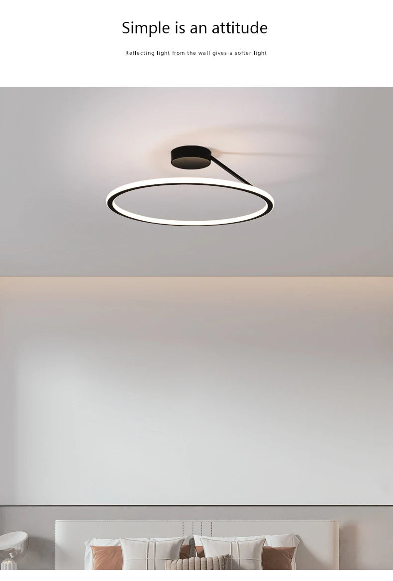 Simple Round Ring Ceiling Chandelier