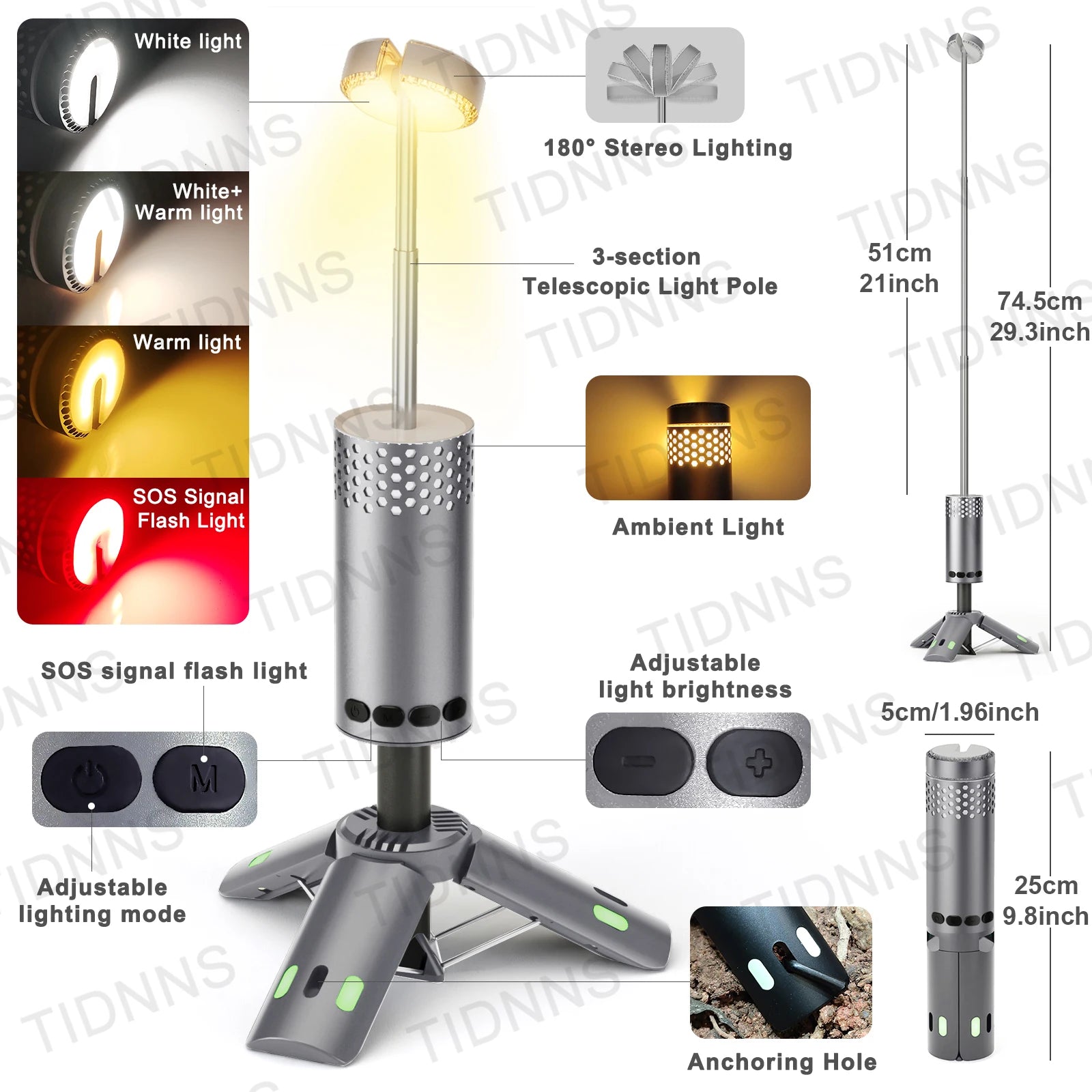 10000mAh Camping Light USB Rechargeable LED Emergency Lamp Outdoor