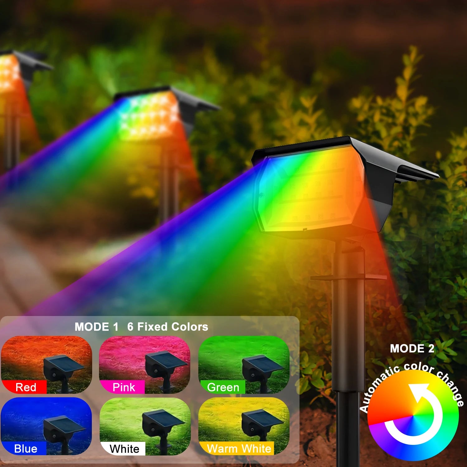 RGB Solar Landscape Spotlight 2 in 1