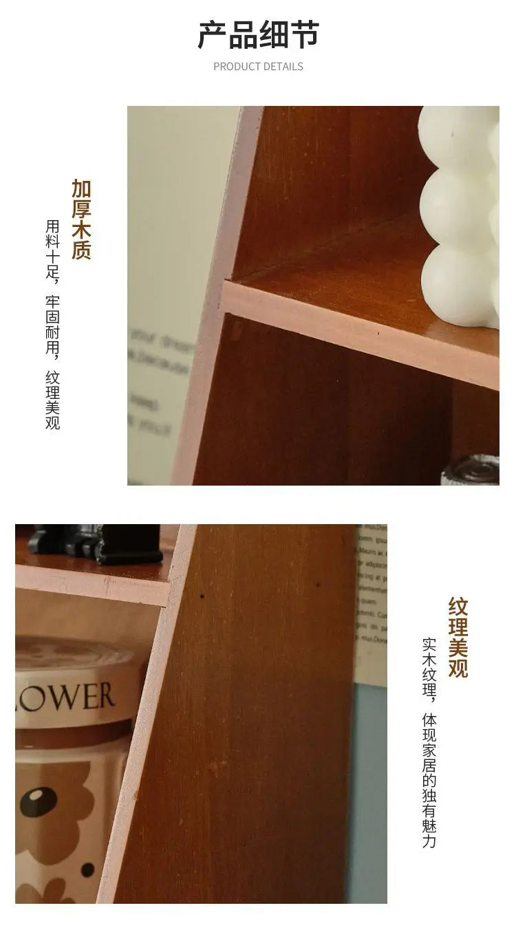 Wood Cosmetics Storage Rack