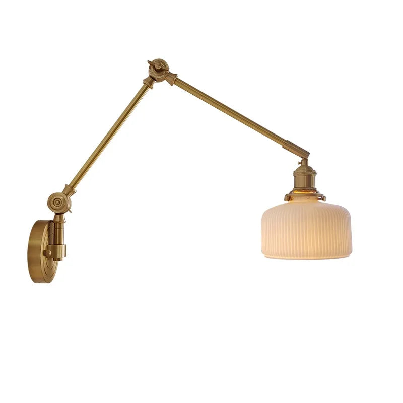 IWHD 2022 New Ceramic Copper LED Wall Lamp Beside Left And Right Rotate