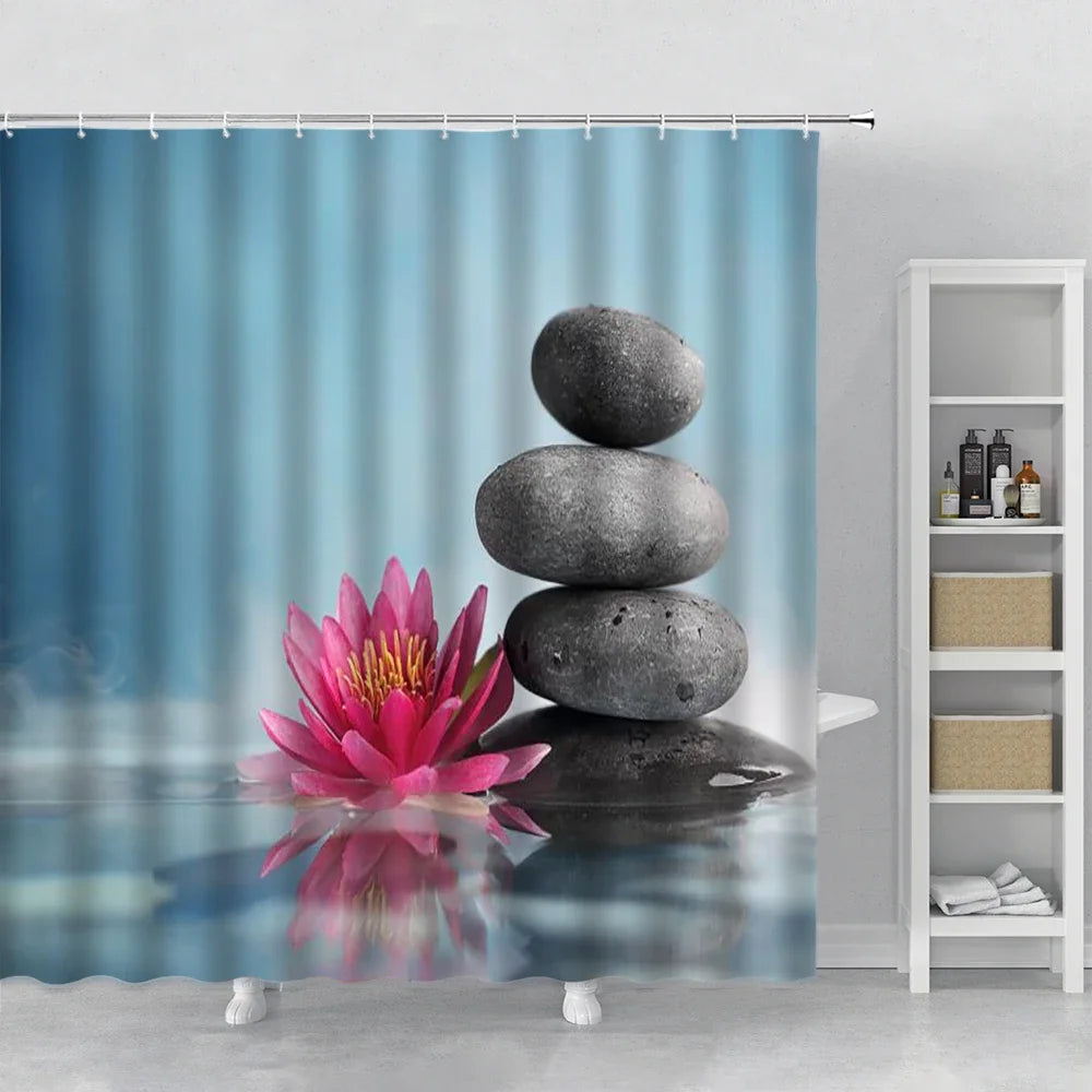 Zen Garden Bamboo Shower Curtain
