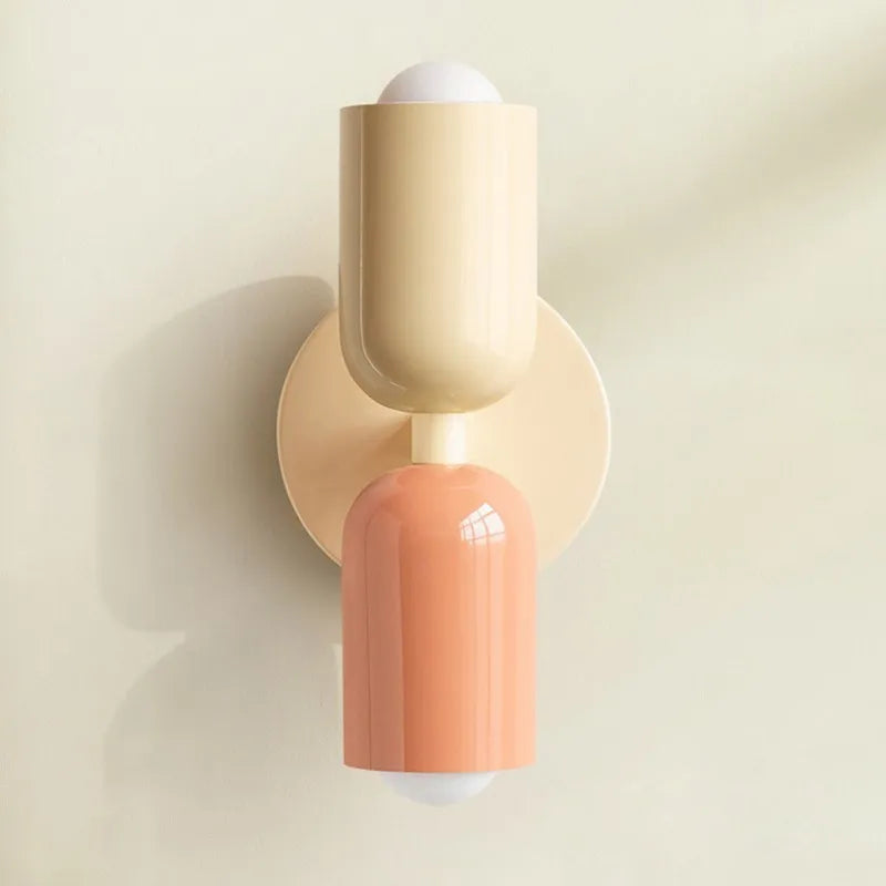 Cream Double Head Wall Lamp
