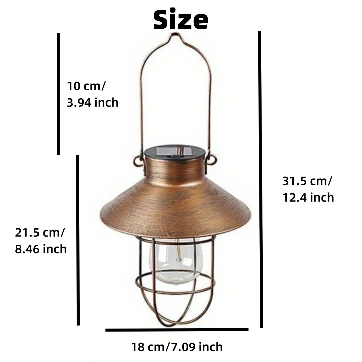 1PC Solar Iron Chandelier - Outdoor Courtyard Garden Art Lamp