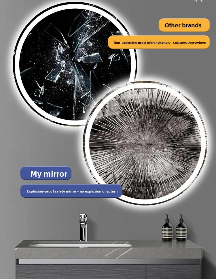 Smart Anti-Fog Round Vanity Mirror