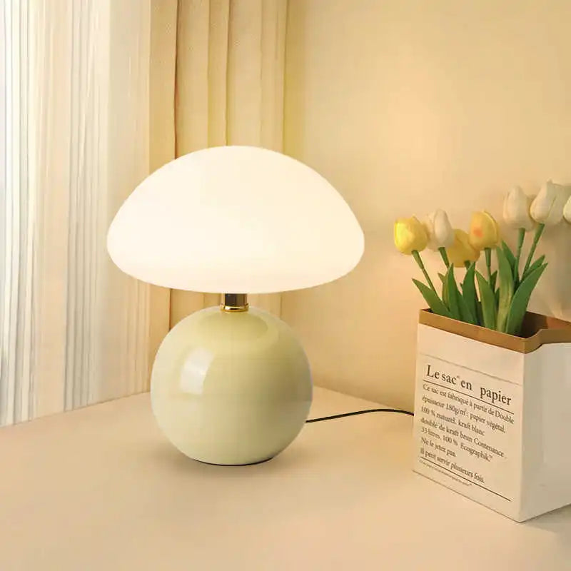 Ceramic Mushroom Bedside Table Lamp