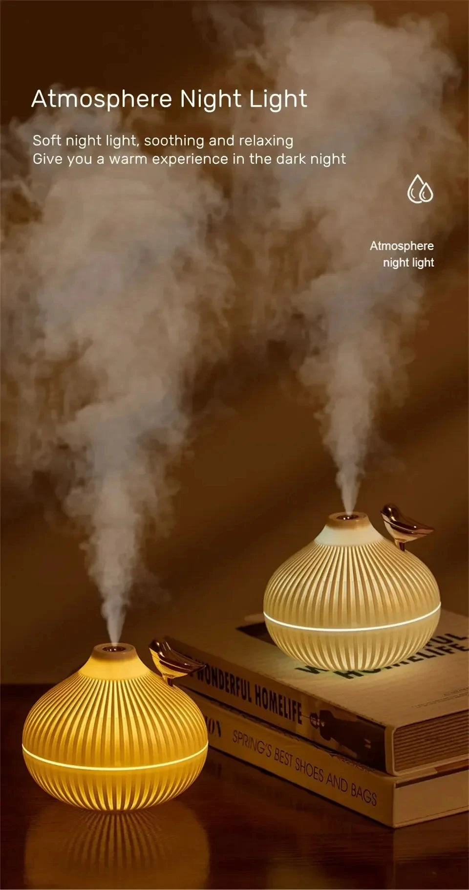 Humidifier Scented Creative Onion Shape Can Do Night Light Quiet Sleep