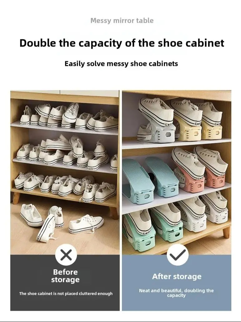 5Pcs Foldable Plastic Shoe Rack Set, Sturdy and Space-Saving, Ideal for Entryways, Closets, and Dorm Rooms