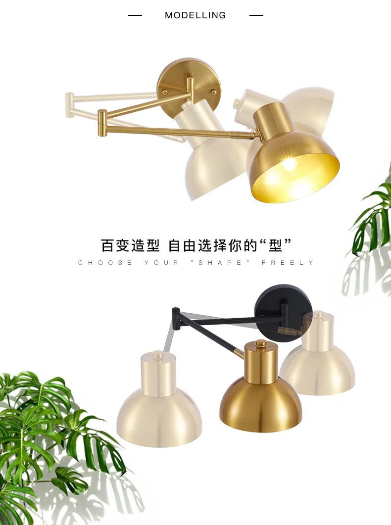 Long Arm Adjustable Wall Sconce