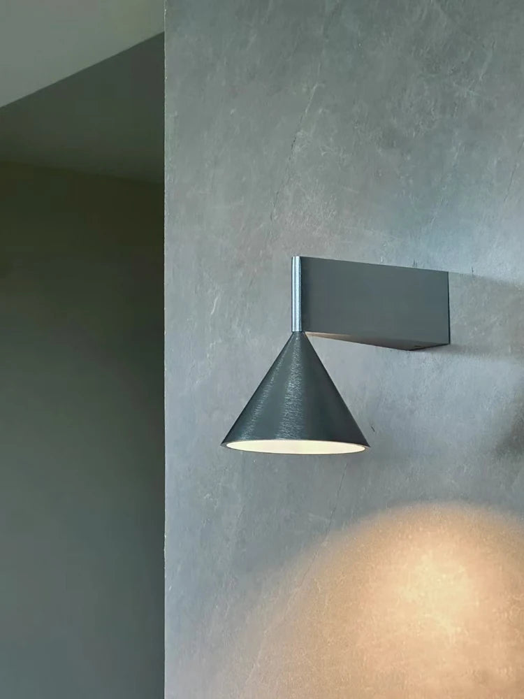 Minimalist Aluminum Cone Bedside Wall Lamp