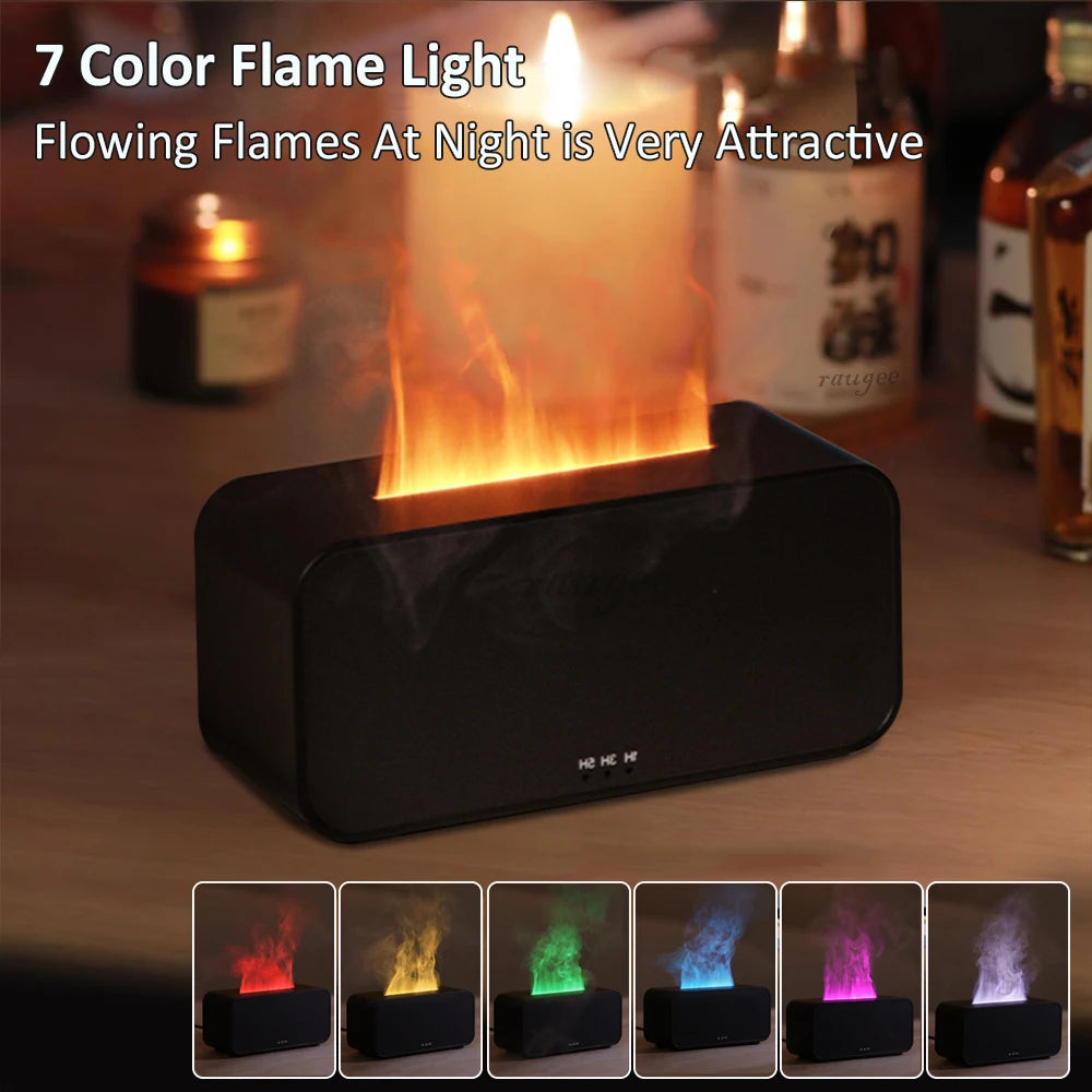 Air Aroma Humidifier Diffuser Essential Oils Mini Flame Fragrance