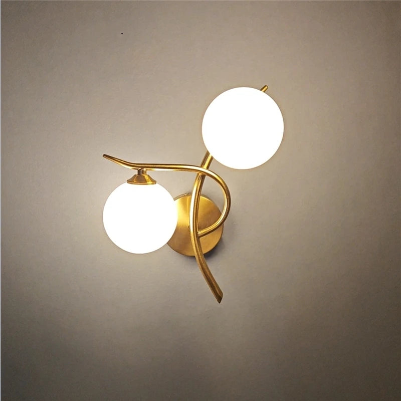 Twin Globe Iron Wall Lamp