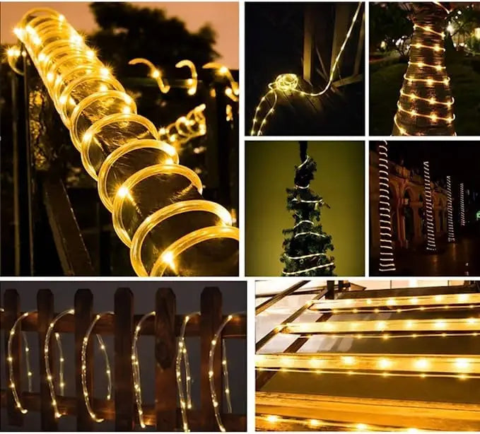Solar Rope Garland String Lights