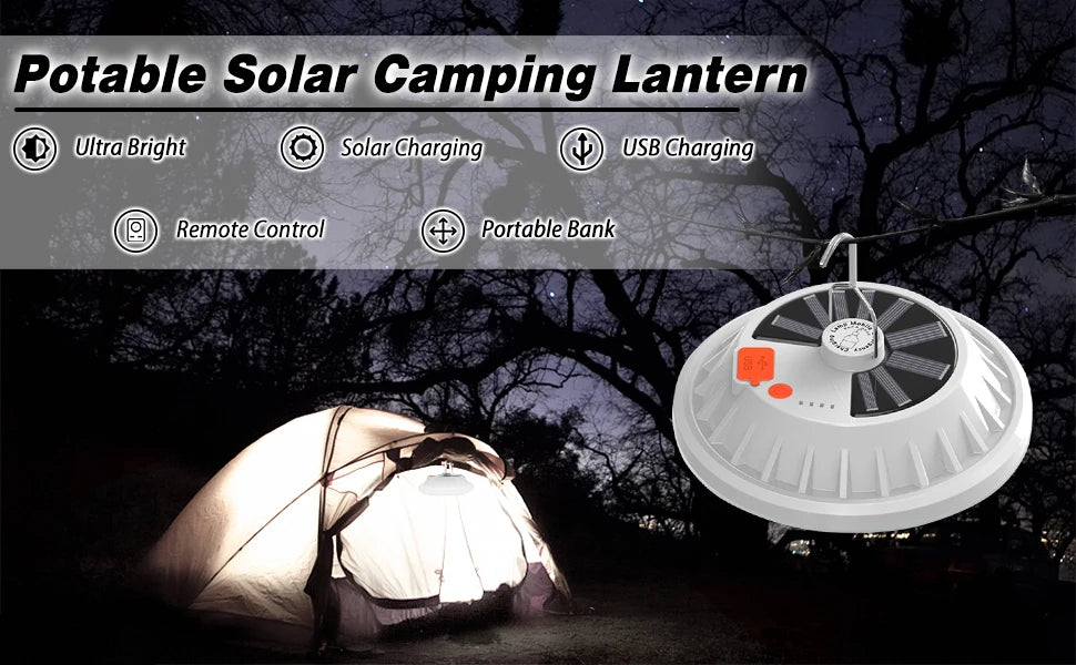 Outdoor Lighting LED Leaf Camping Lamp Hung Emergency Solar USB