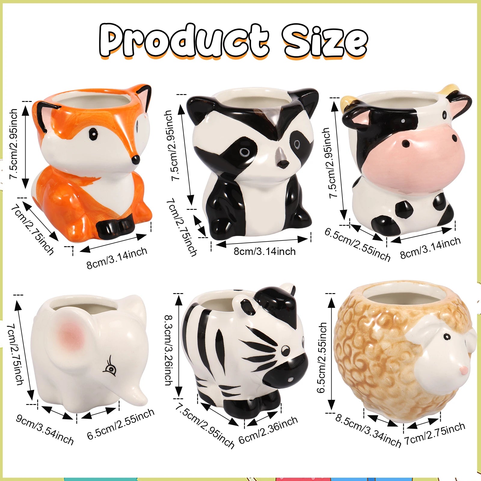 Animal Shaped Ceramic Succulent Pots